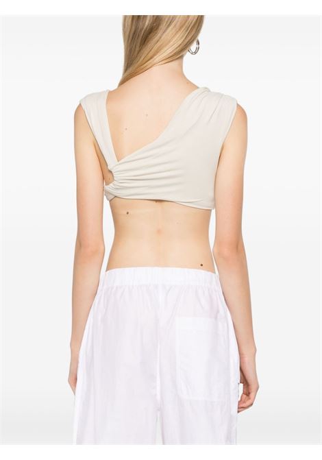 Light beige Mache gathered-detail crop top Entire Studios - women ENTIRE STUDIOS | ES2282FG